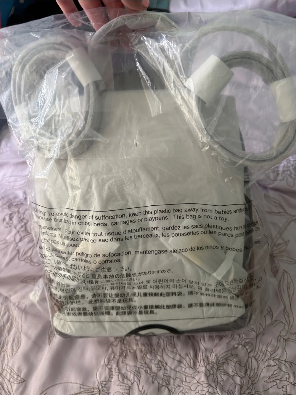 Michael Kors Brown Monogram Backpack with Tan Trim and Gold Hardware